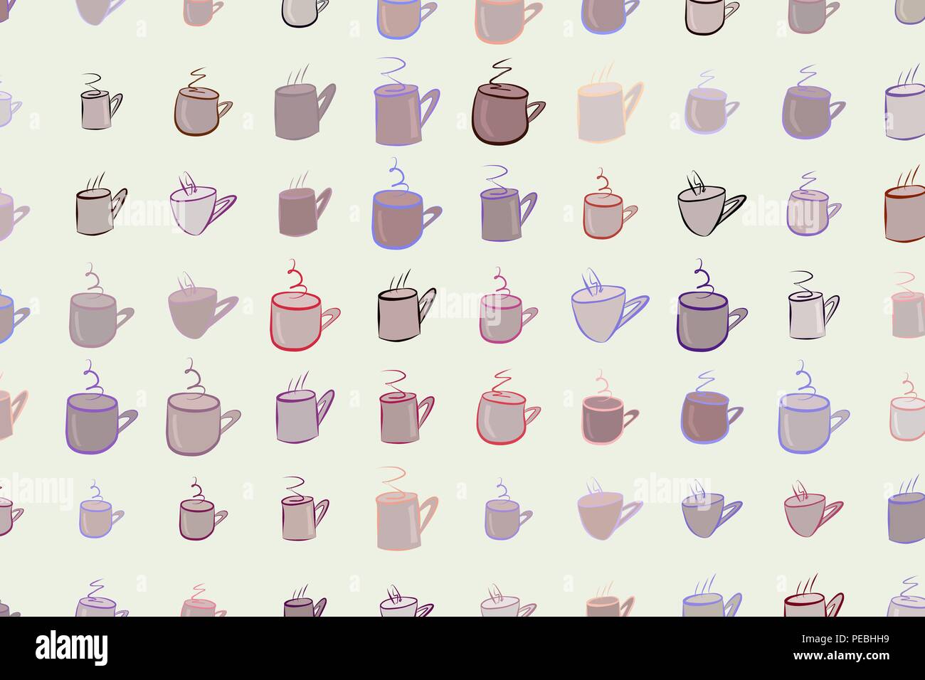 Illustrations Of Coffee Cup Good For Web Page Wallpaper Graphic Design Catalog Texture Or Background Cartoon Style Vector Graphic Stock Vector Image Art Alamy