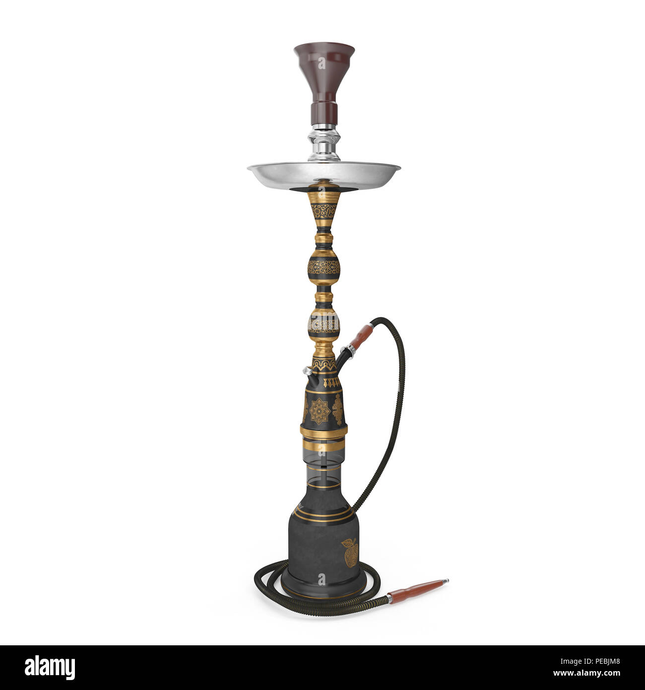 Hookah, shisha inside gift box, present concept. 3D rendering isolated on  white background Stock Photo - Alamy