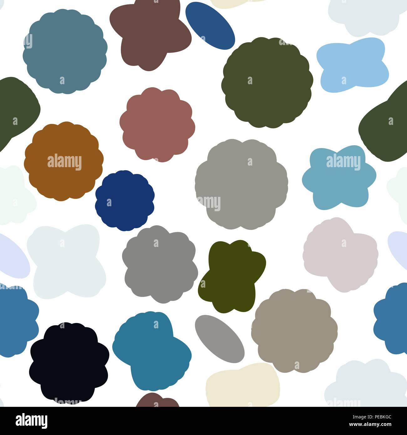 Seamless abstract geometric background with shape of oval & mixed ...