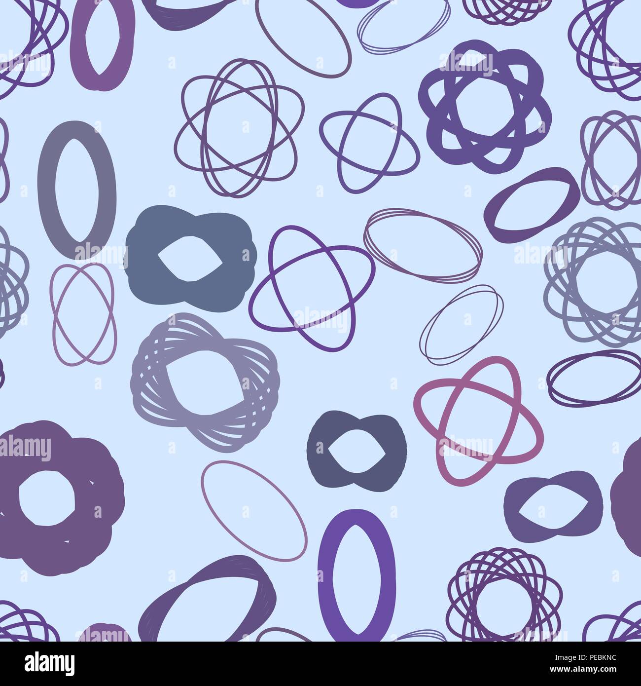 Seamless abstract geometric background with shape of oval & mixed ...
