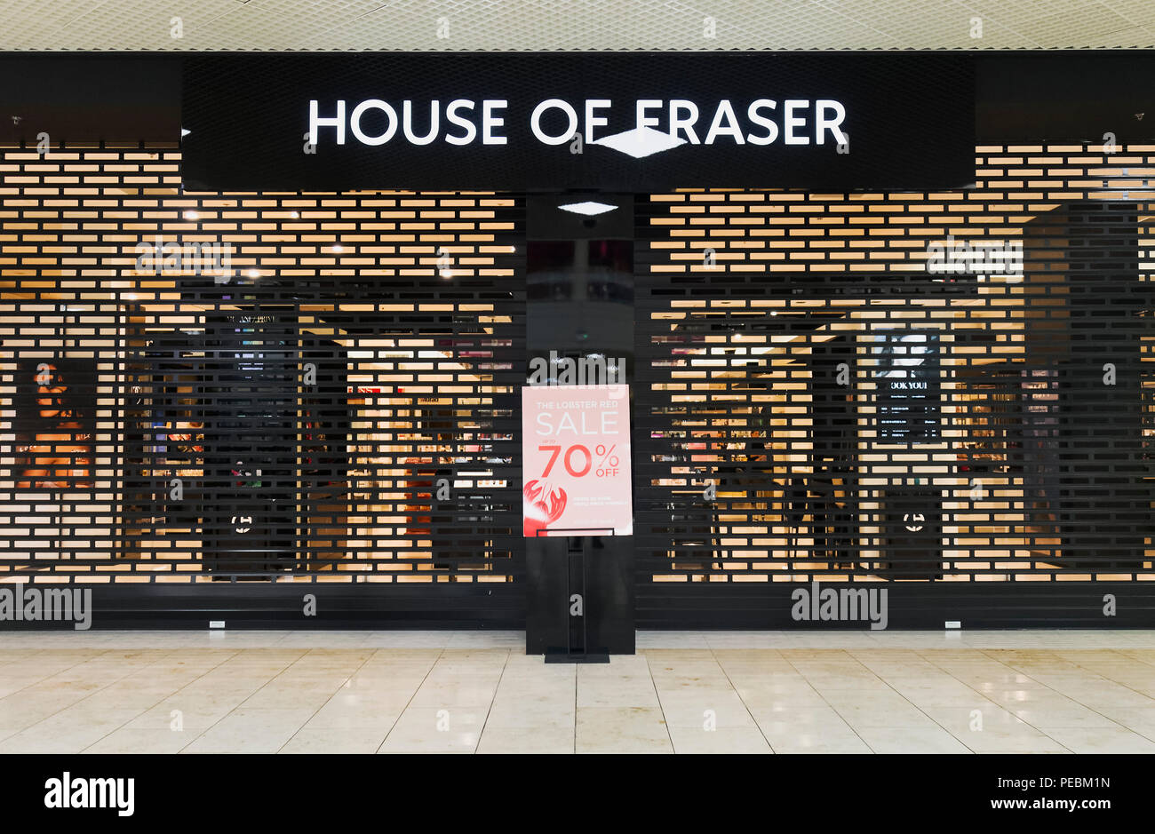 House Of Fraser Store At Gateshead Metrocentre Uk With Shutters