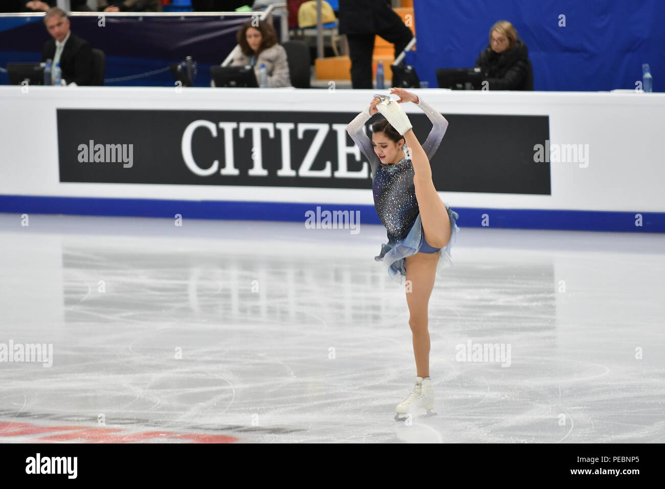 Evgenya Medvedeva performs her short program on the ISU Figure Skating