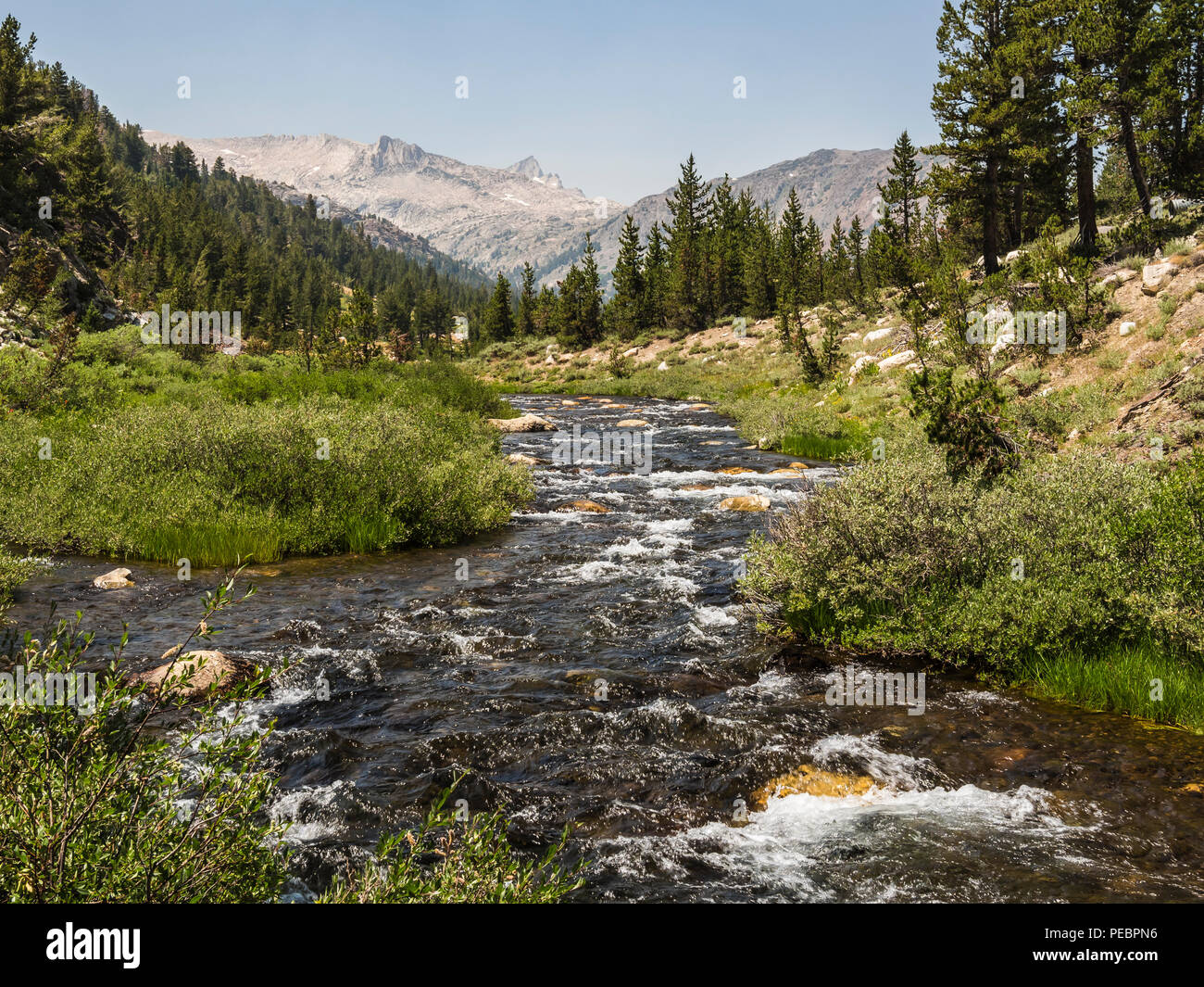 lee vining creek from saddlebag lake, lee vining ca Stock Photo Alamy