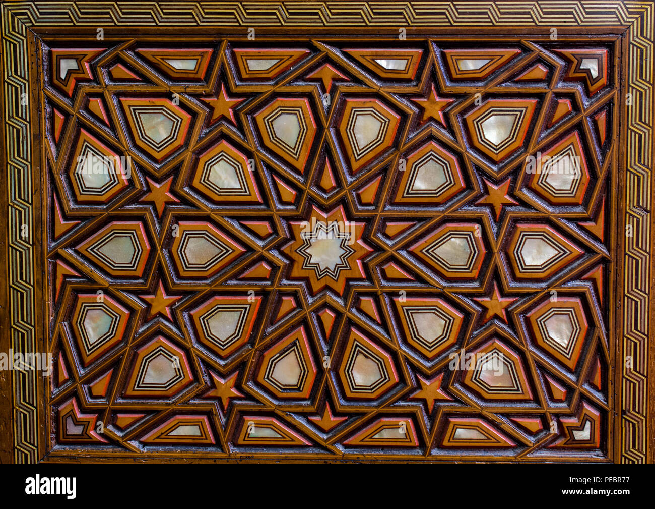 Ottoman art example of Mother of Pearl inlays Stock Photo Alamy