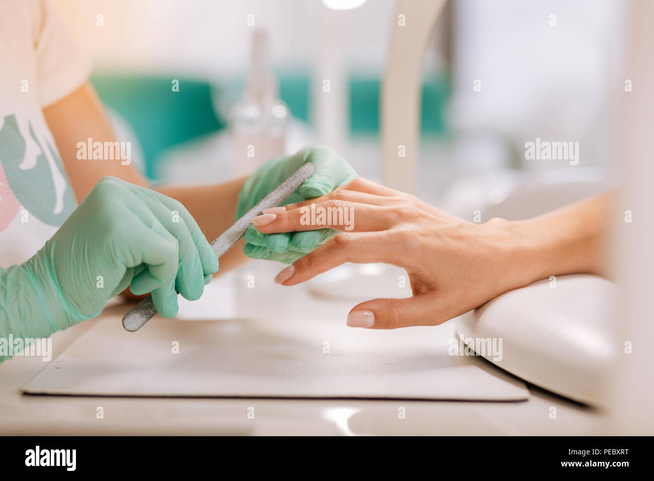 Acrylic nails procedure hires stock photography and images Alamy