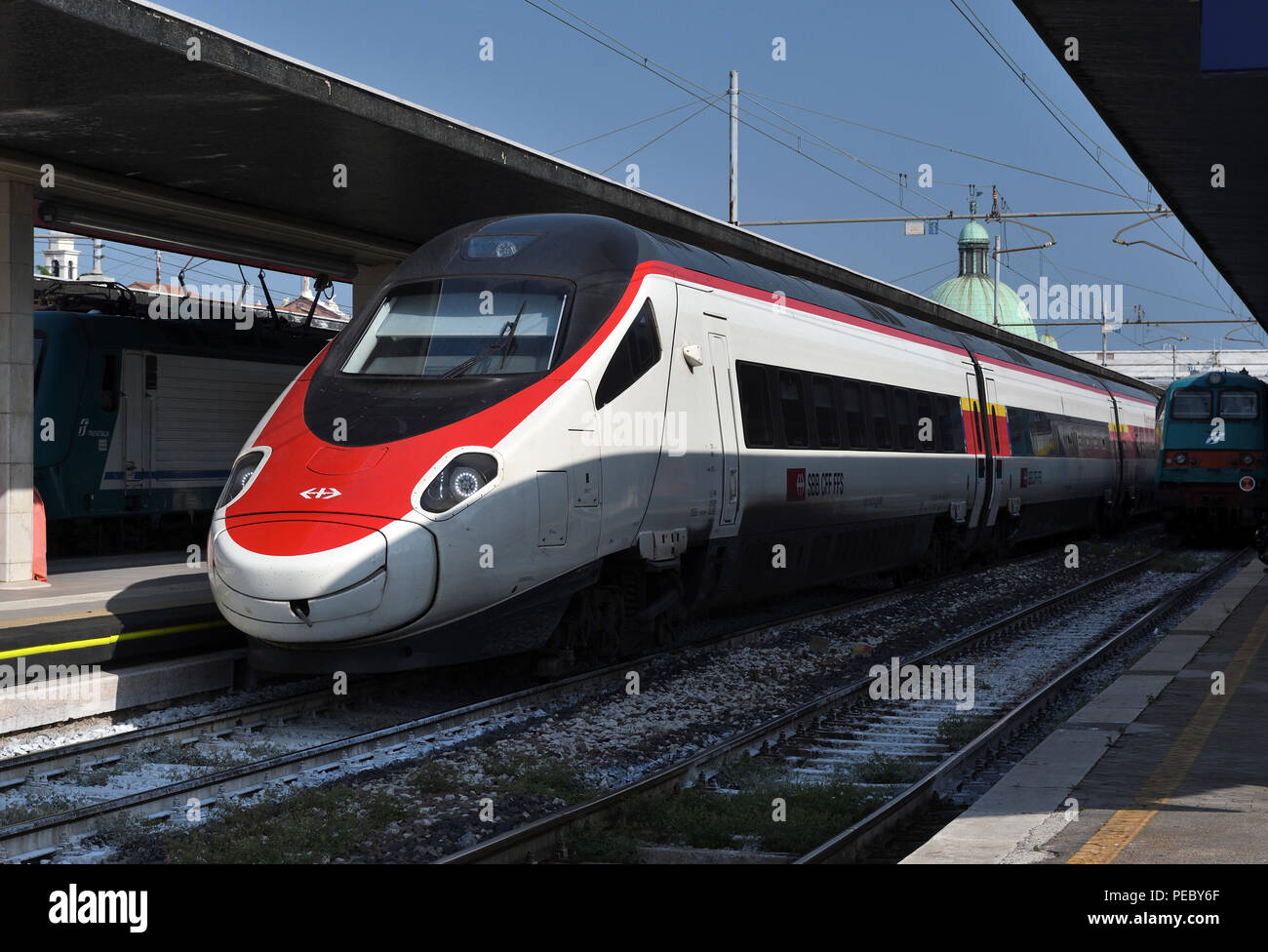 Sbb;pendolino;tillting Train;etr610;santa Lucia Station;venice;italy 