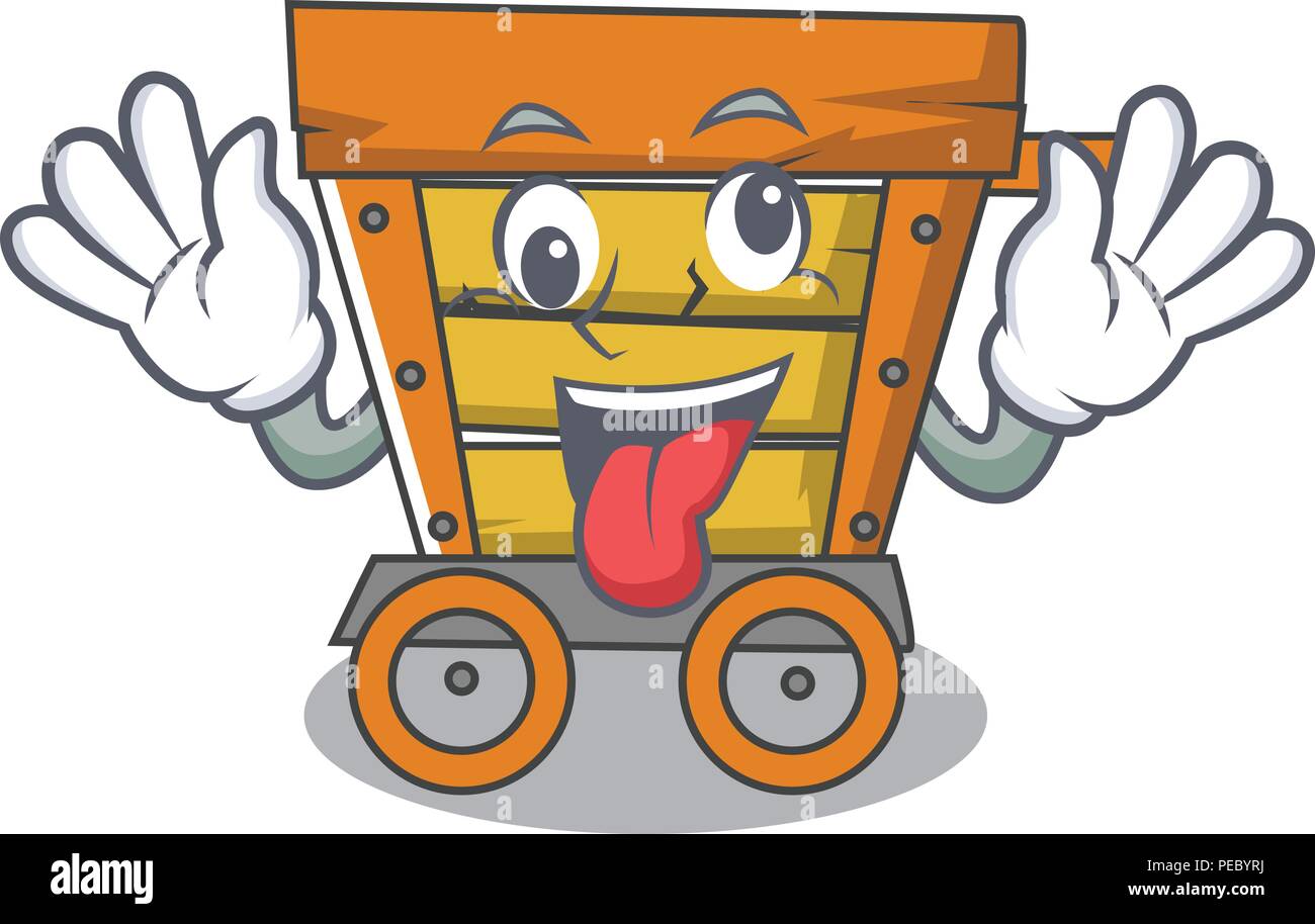 Trolley Ride Cartoon Crazy wooden trolley mascot cartoon Stock Vector Image & Art - Alamy