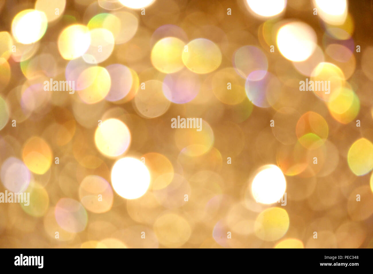 photo of golden bokeh light as background Stock Photo