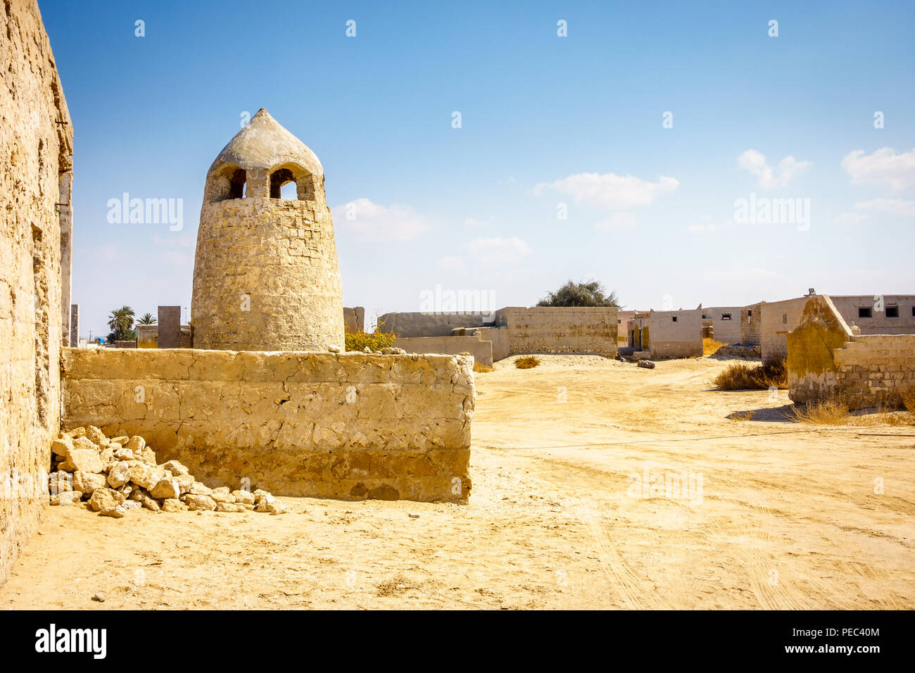 Ghost town of Al Jazirat Al Hamra in Ras Al Khaimah, UAE Stock Photo