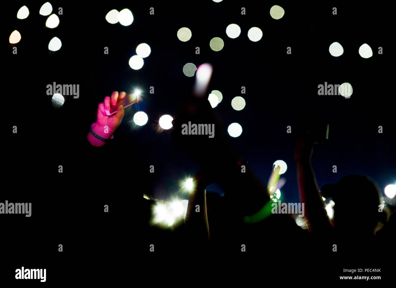 People light up phones hi-res stock photography and images - Alamy