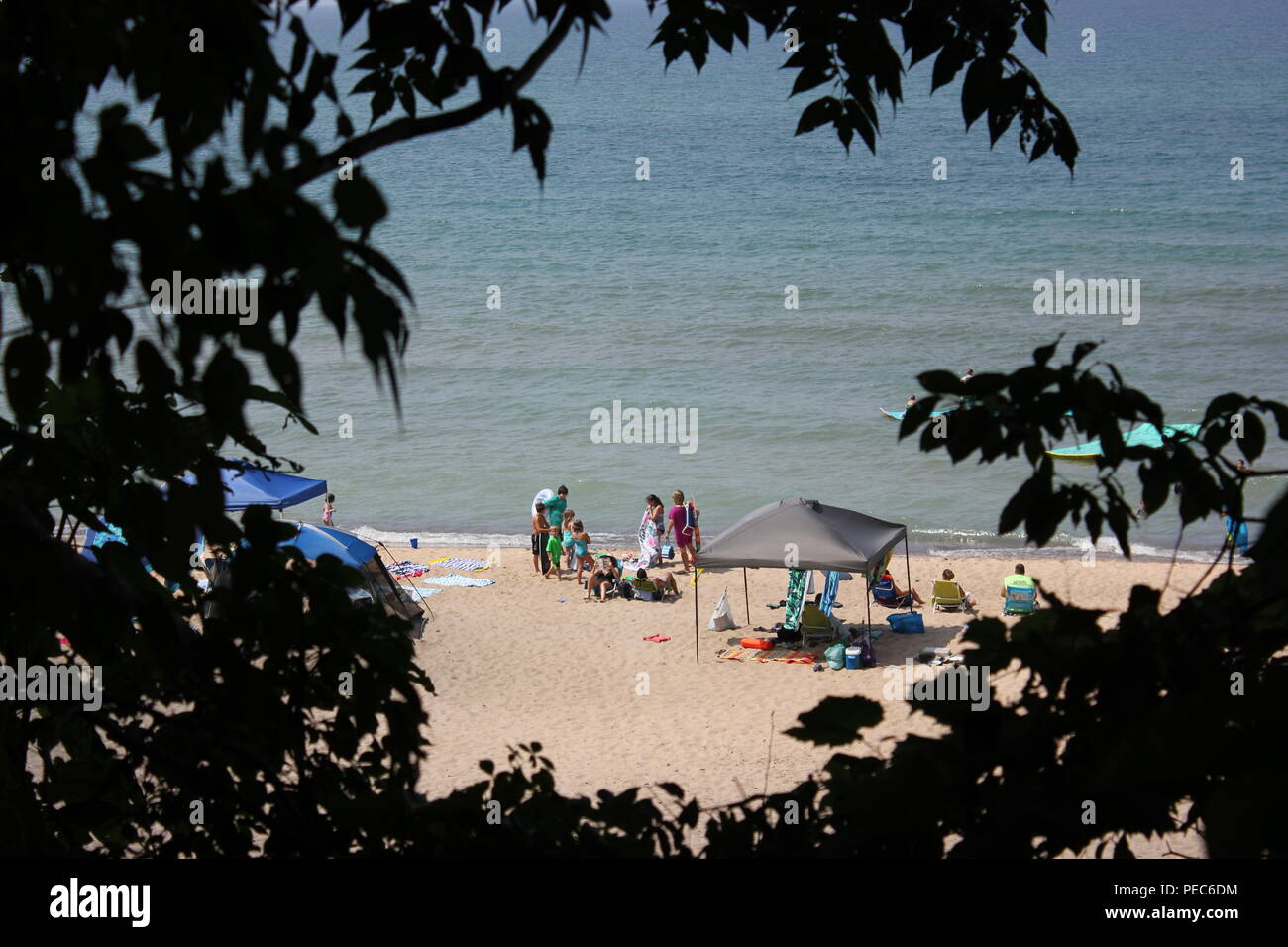 McKinley Beach at Union Pier, Michigan Stock Photo Alamy