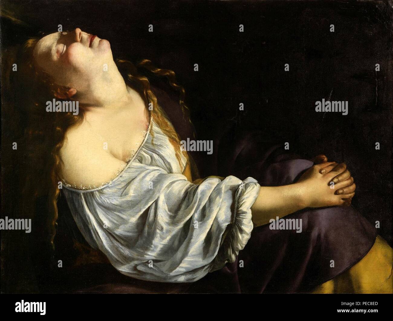 Artemisia Gentileschi - Mary Magdalene in Ecstasy. Stock Photo