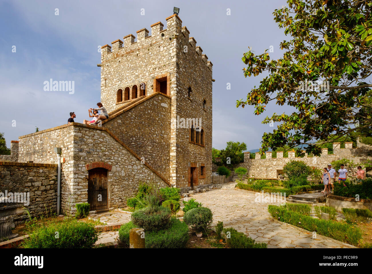 Venetian castle, ancient city Butrint, National Park Butrint, near ...
