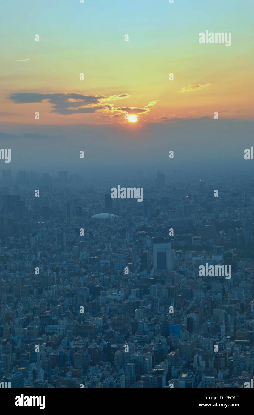 Sunset in Tokyo, Japan Stock Photo