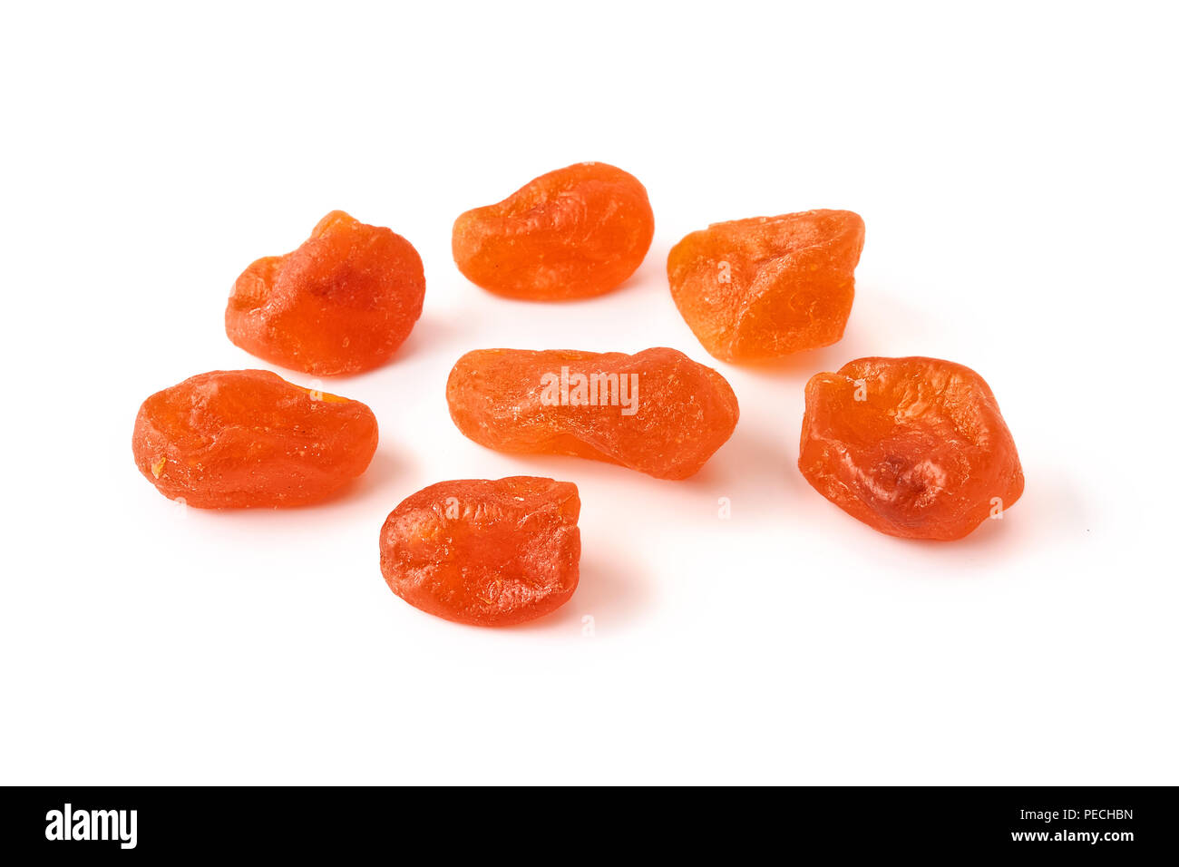 Dried orange kumquat isolated on white background. Stock Photo