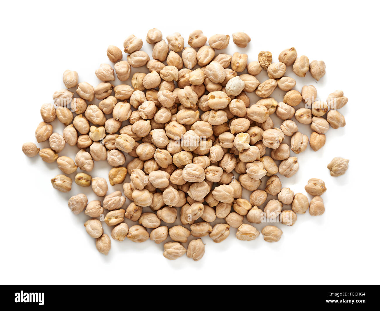 Chickpeas isolated on a white background Stock Photo