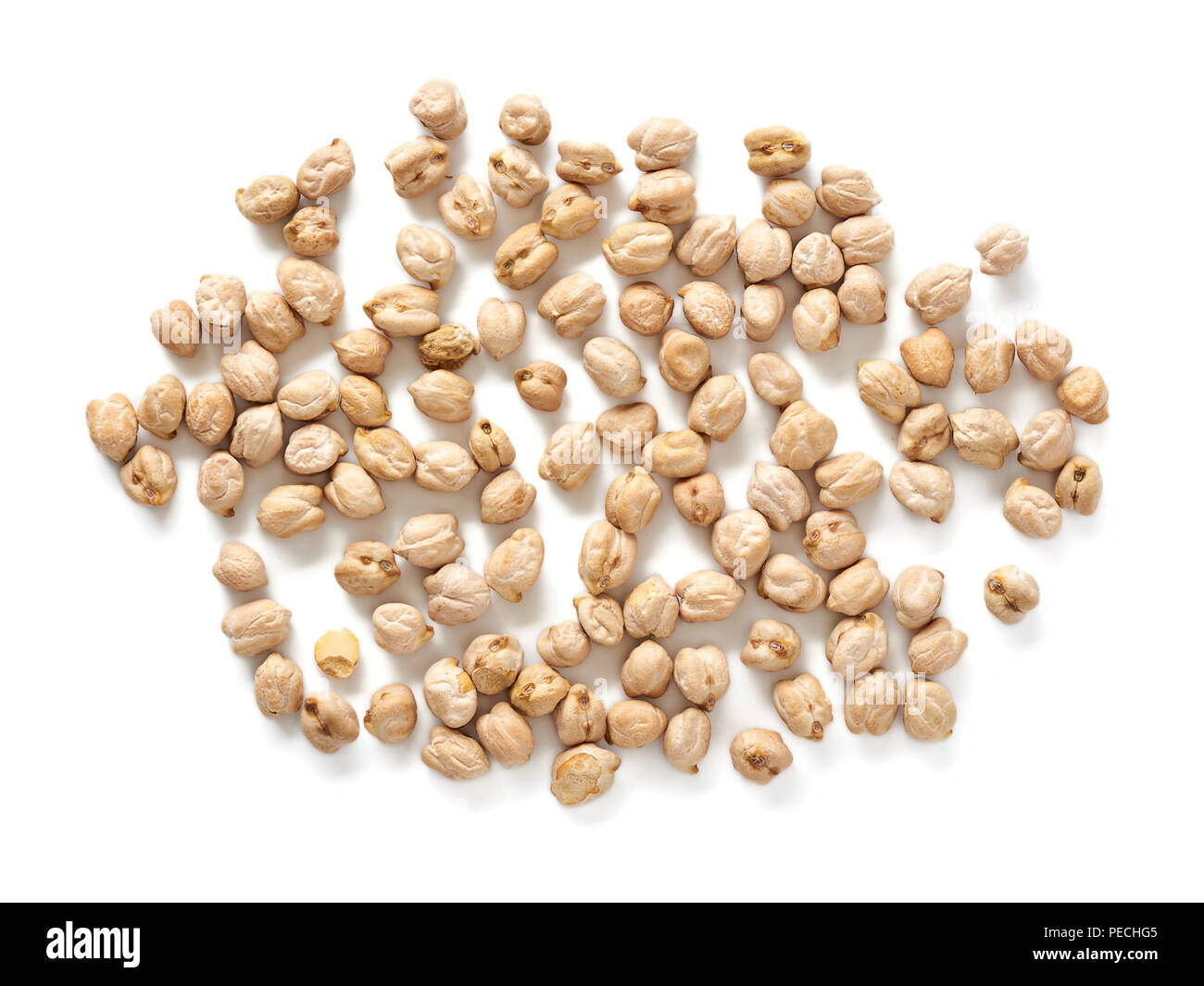 Chickpeas isolated on a white background Stock Photo