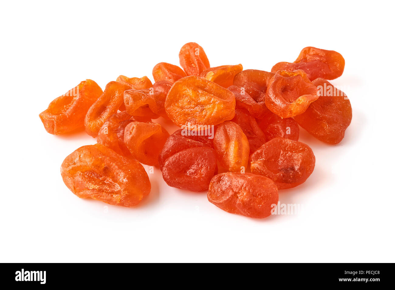 Dried orange kumquat isolated on white background. Stock Photo