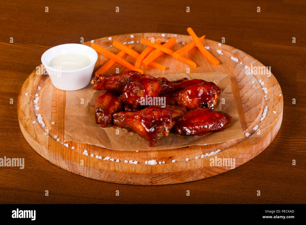 Chicken wings BBQ sauce Stock Photo - Alamy