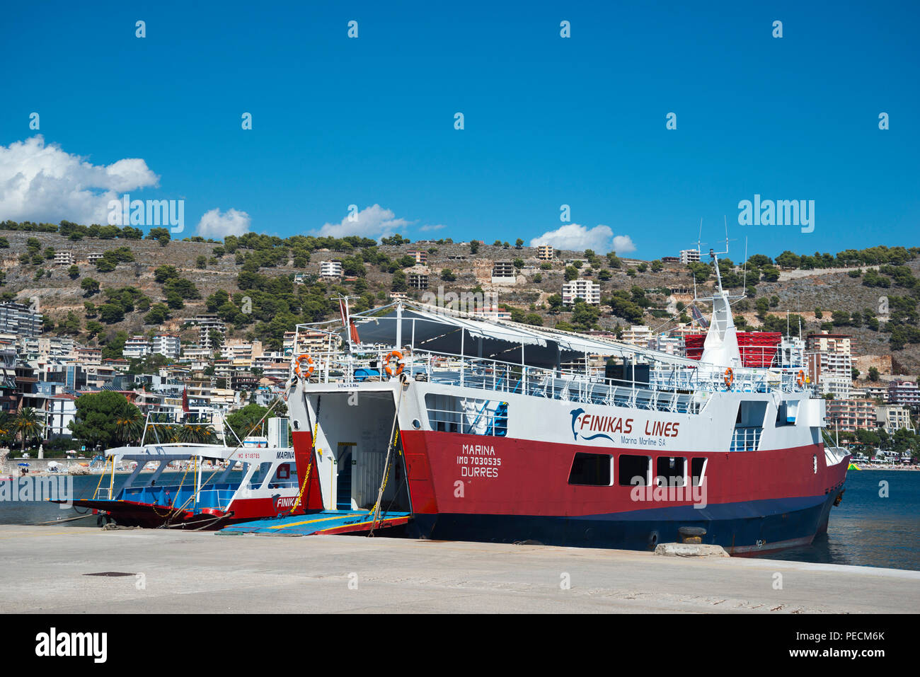 Ferry to Corfu, Saranda, Albania Stock Photo Alamy