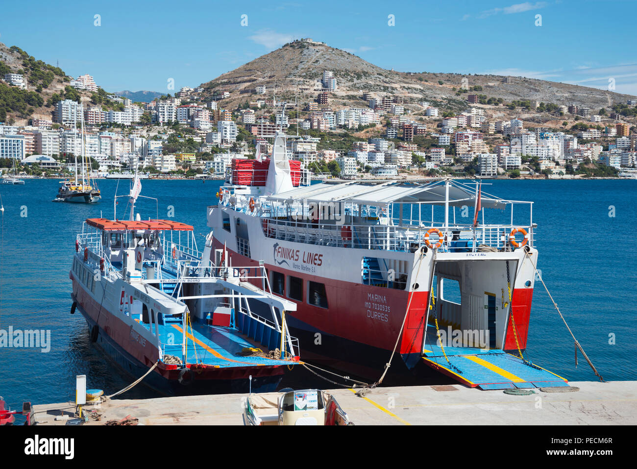 Ferry to Corfu, Saranda, Albania Stock Photo Alamy