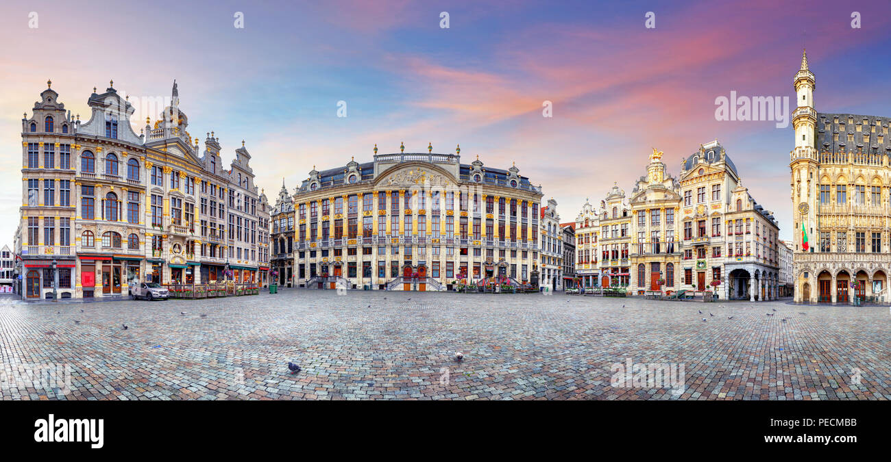 Panorama of Brussels, Belgium Stock Photo