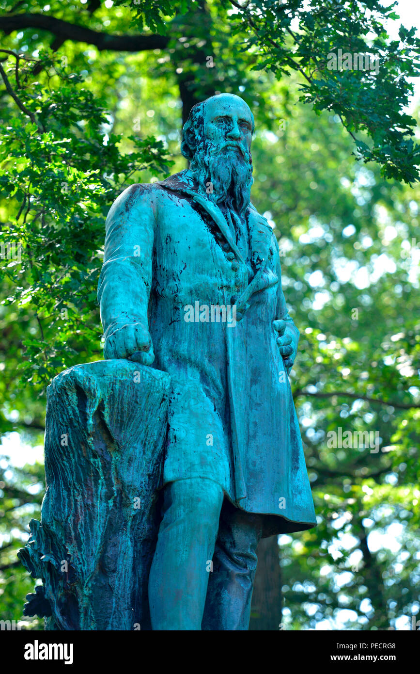 Denkmal, Turnvater Friedrich Ludwig Jahn, Hasenheide, Neukoelln, Berlin, Deutschland Stock Photo