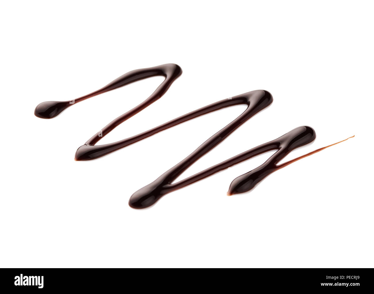 Chocolate sauce isolated on a white background Stock Photo Alamy