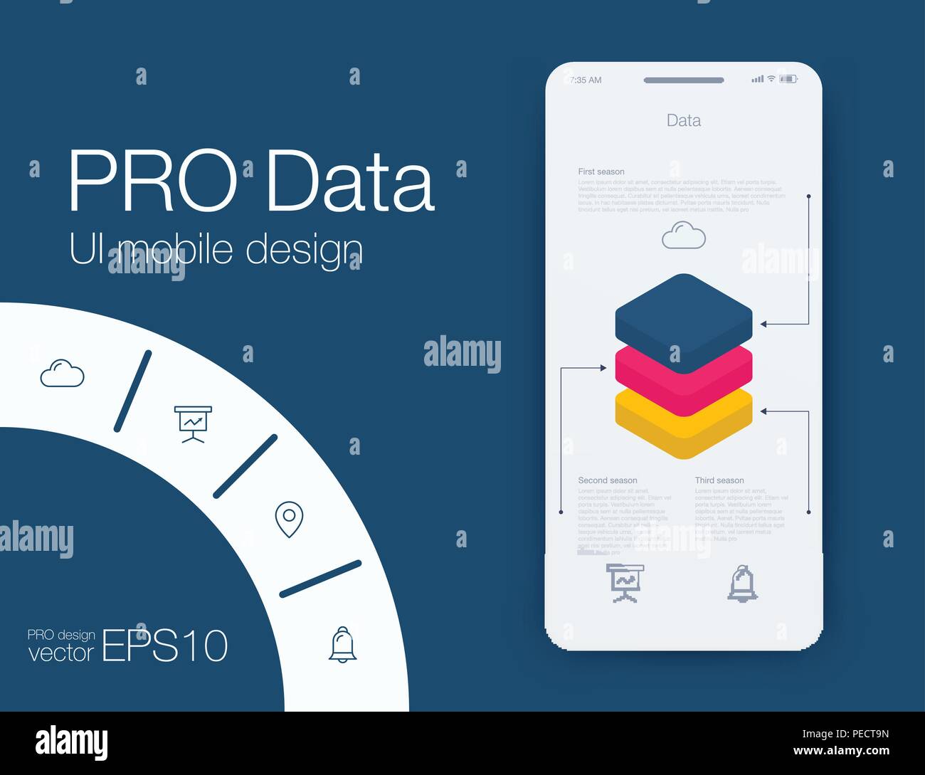 Date application UI design concept stock vector Stock Vector Image ...