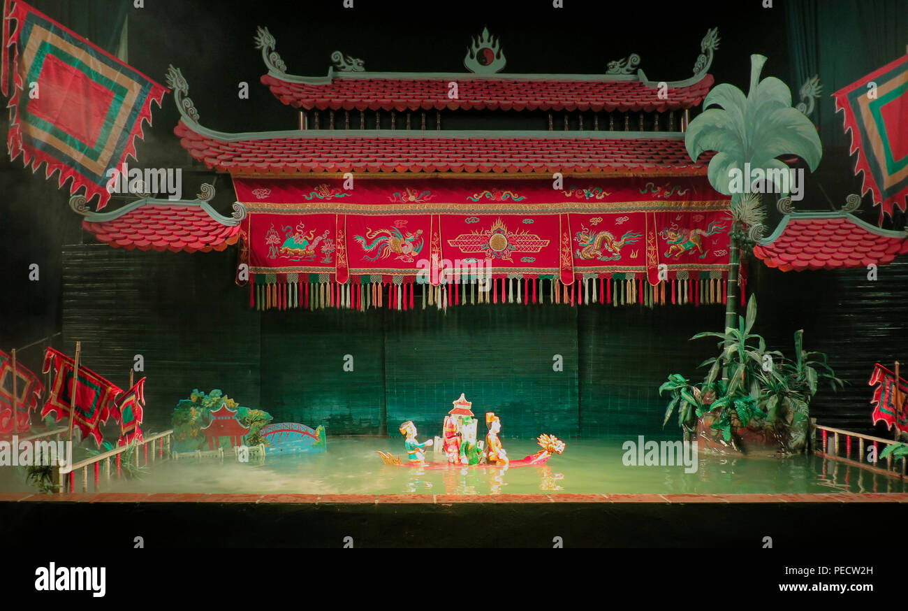 Lotus Wasserpuppentheater, Le Thai To, Hanoi, Vietnam Stock Photo