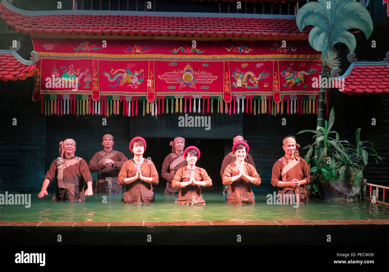 Lotus Wasserpuppentheater, Le Thai To, Hanoi, Vietnam Stock Photo