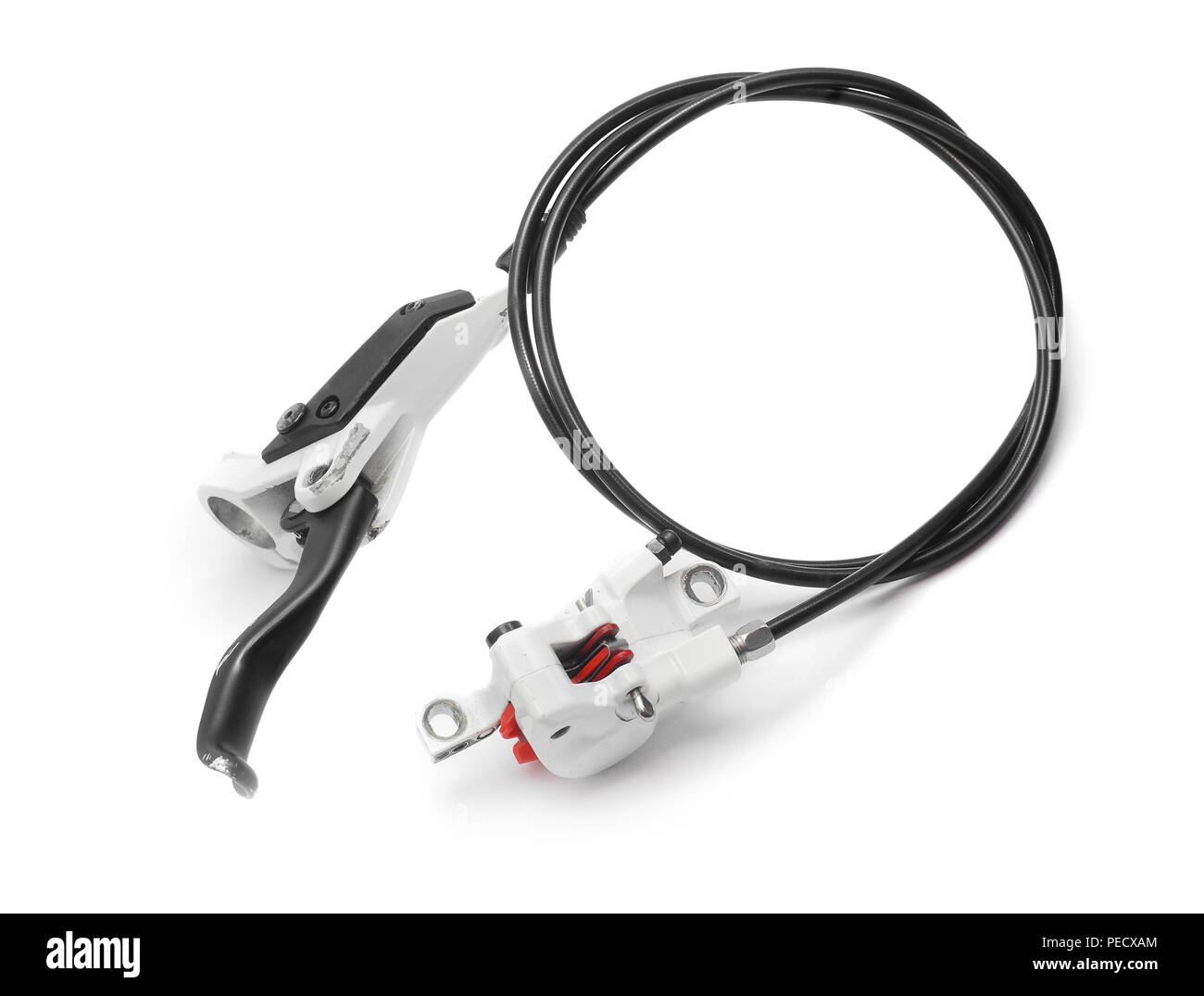 bicycle disc brake isolated on white Stock Photo