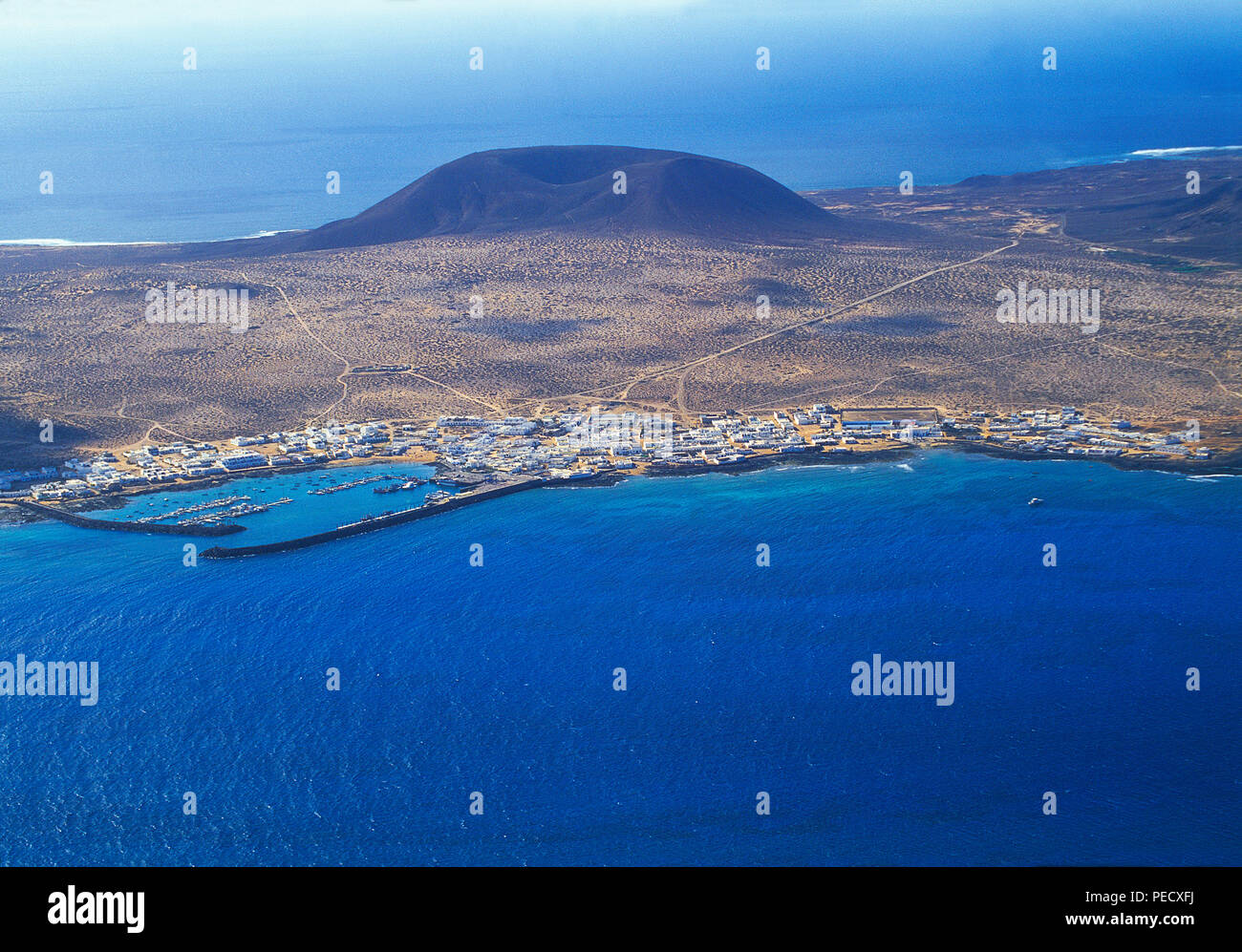 La Graciosa island, view from El Mirador. Chinijo Islands, Canary Islands, Spain. Stock Photo