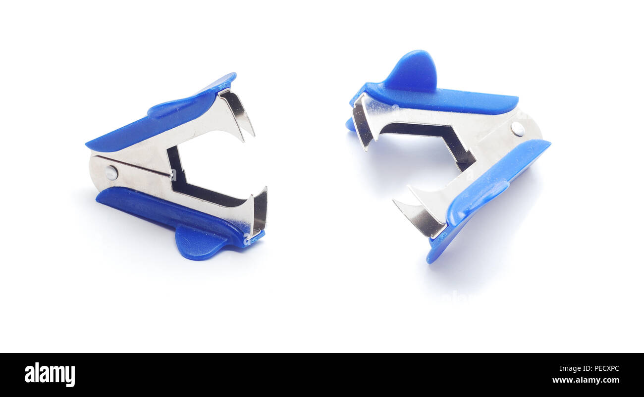 staple remover isolated on white Stock Photo