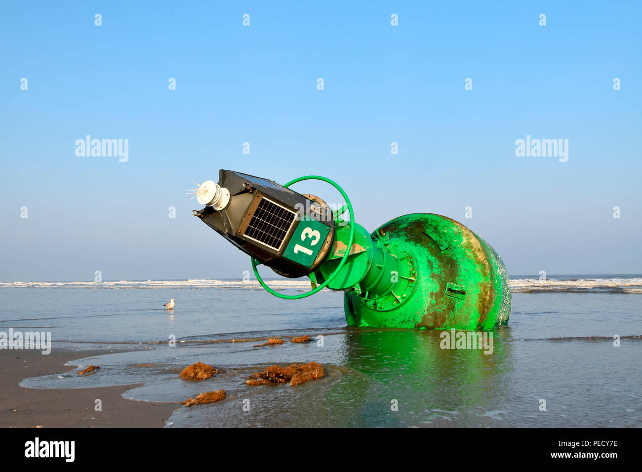 sea-mark, Juist, National Park Wadden Sea, Lower Saxony, East Frisian Island, Germany Stock Photo