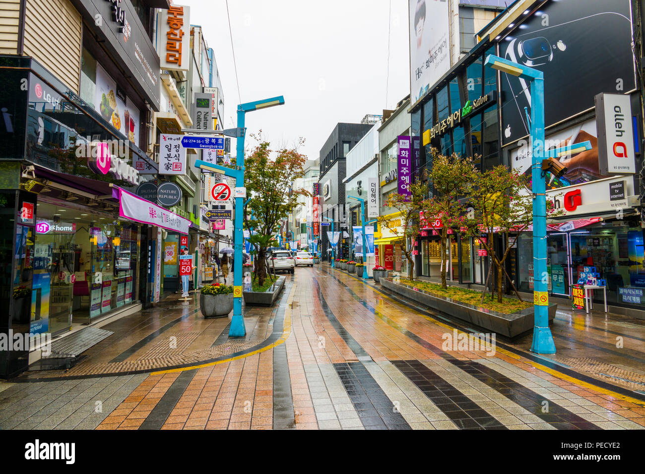 Shopping District Busan Pusan South Korea Asia Stock Photo Alamy