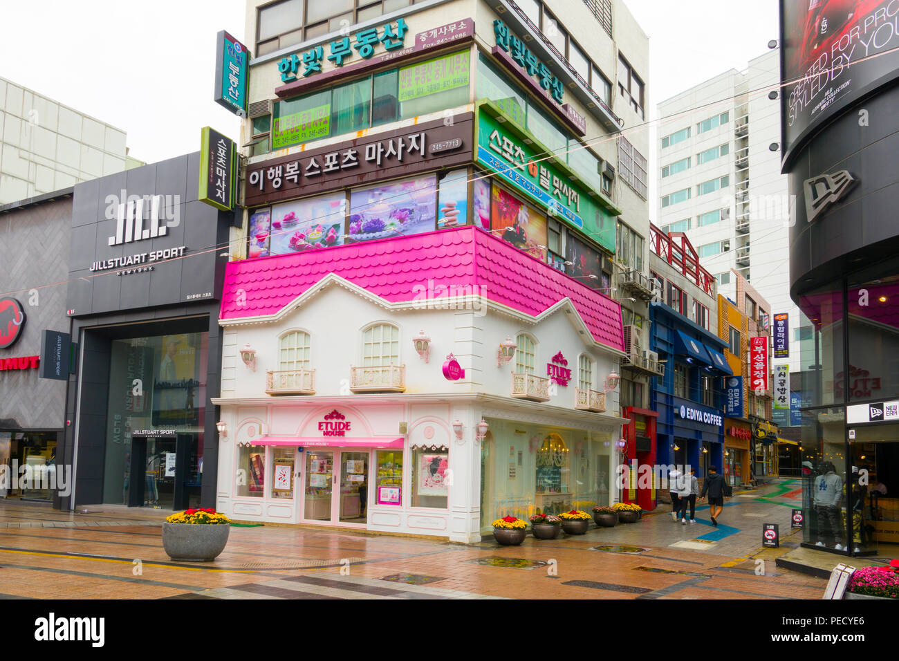 Shopping District Busan Pusan South Korea Asia Stock Photo