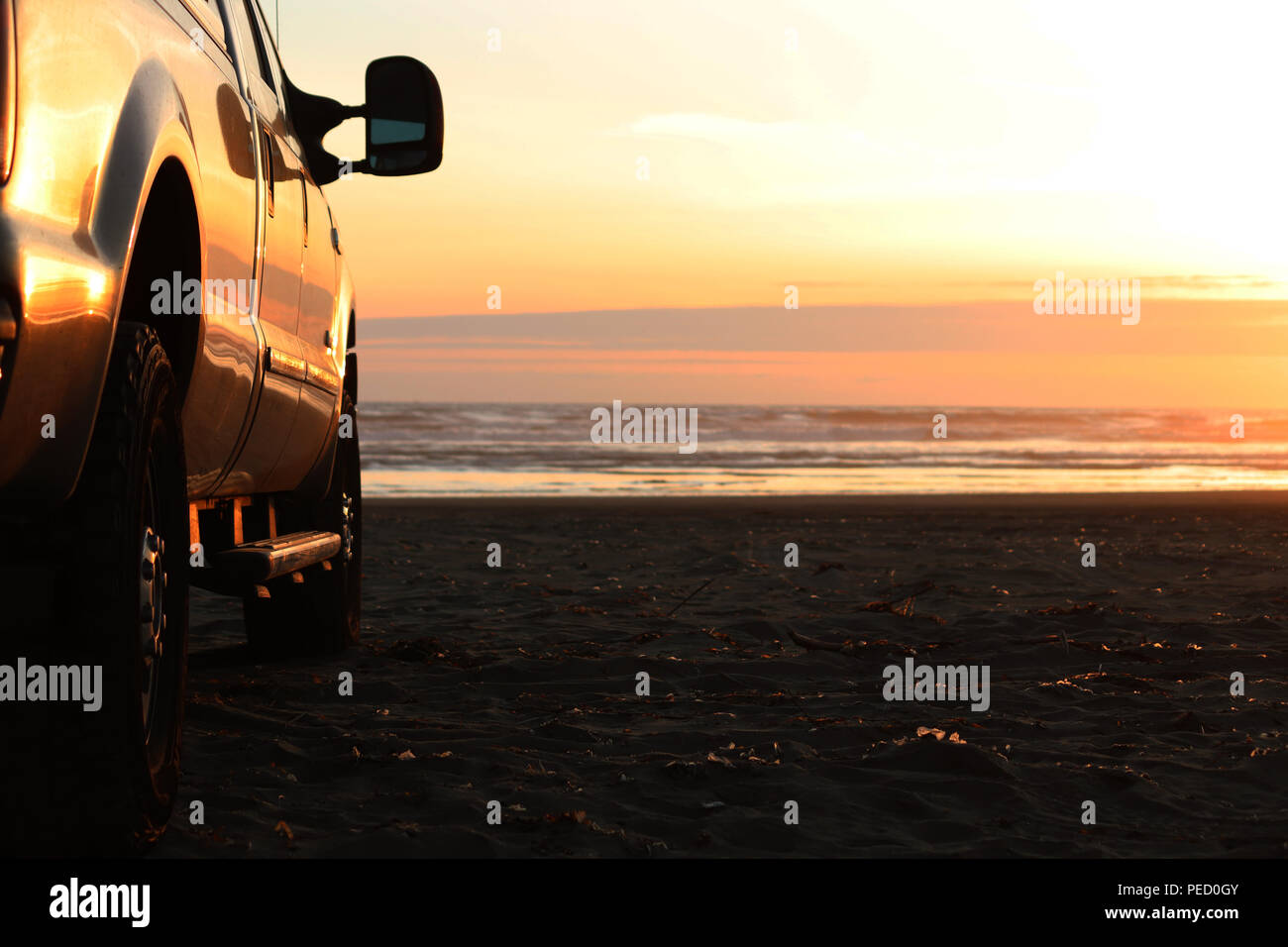 Large Pickup Truck at Ocean City Beach Stock Photo Alamy