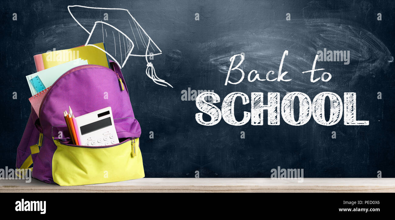 Back to school backpack Stock Photo Alamy