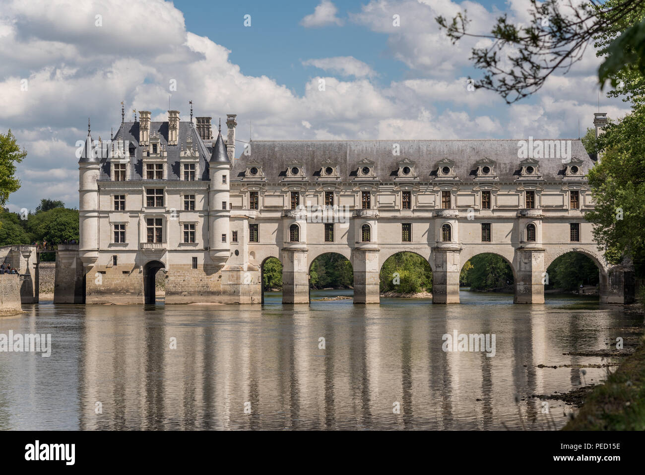 The famous iconic Chenonceau's castle in France Stock Photo