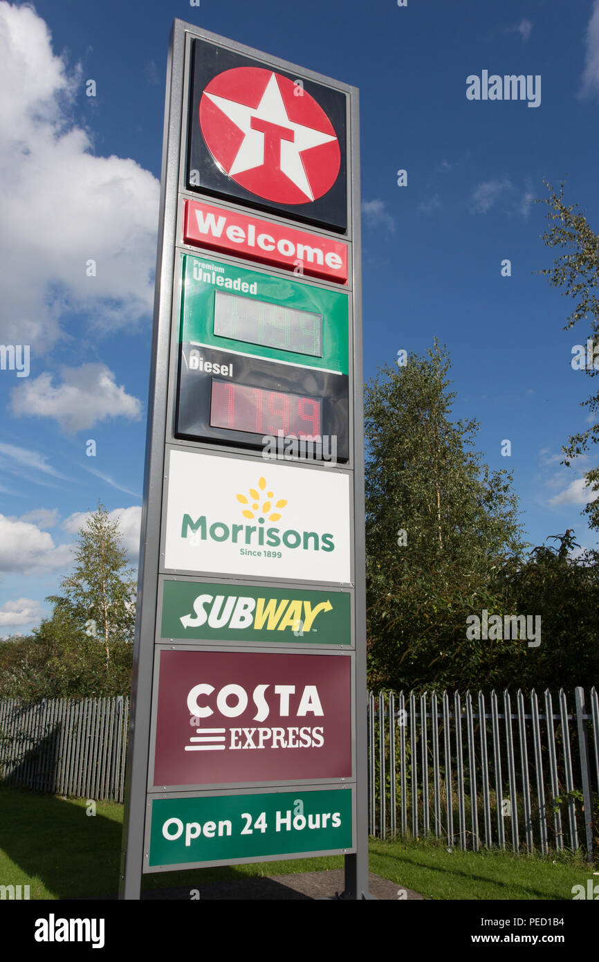 Texaco Petrol Station, Dudley Port, Tipton, West Midlands DY4 7RB Stock