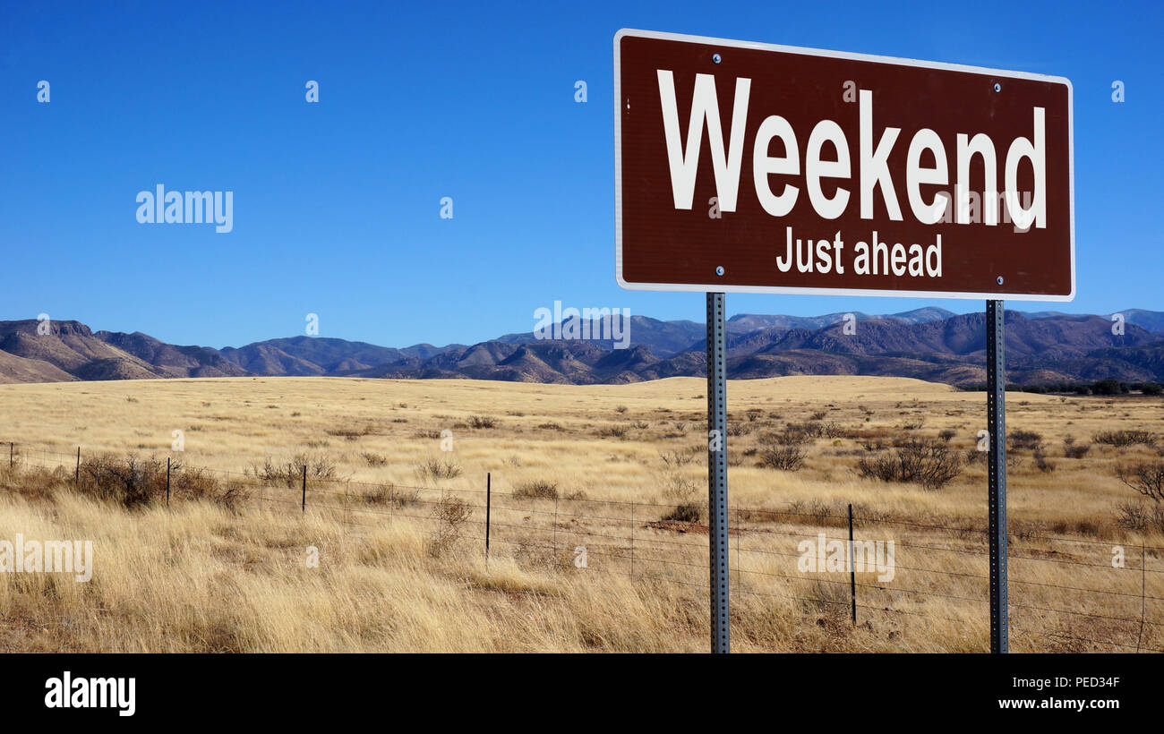 Wht Is The Weekends Sign Called Saturday road sign hi-res stock photography and images - Alamy