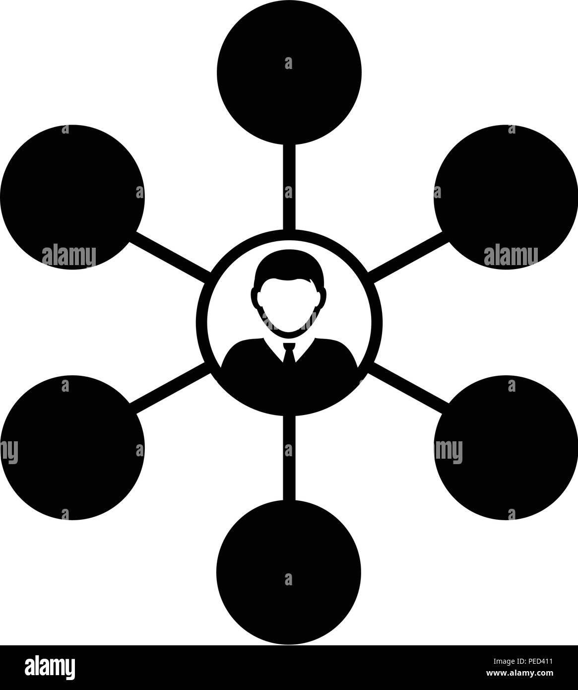 Connection icon vector male group of persons symbol avatar for multiple ...