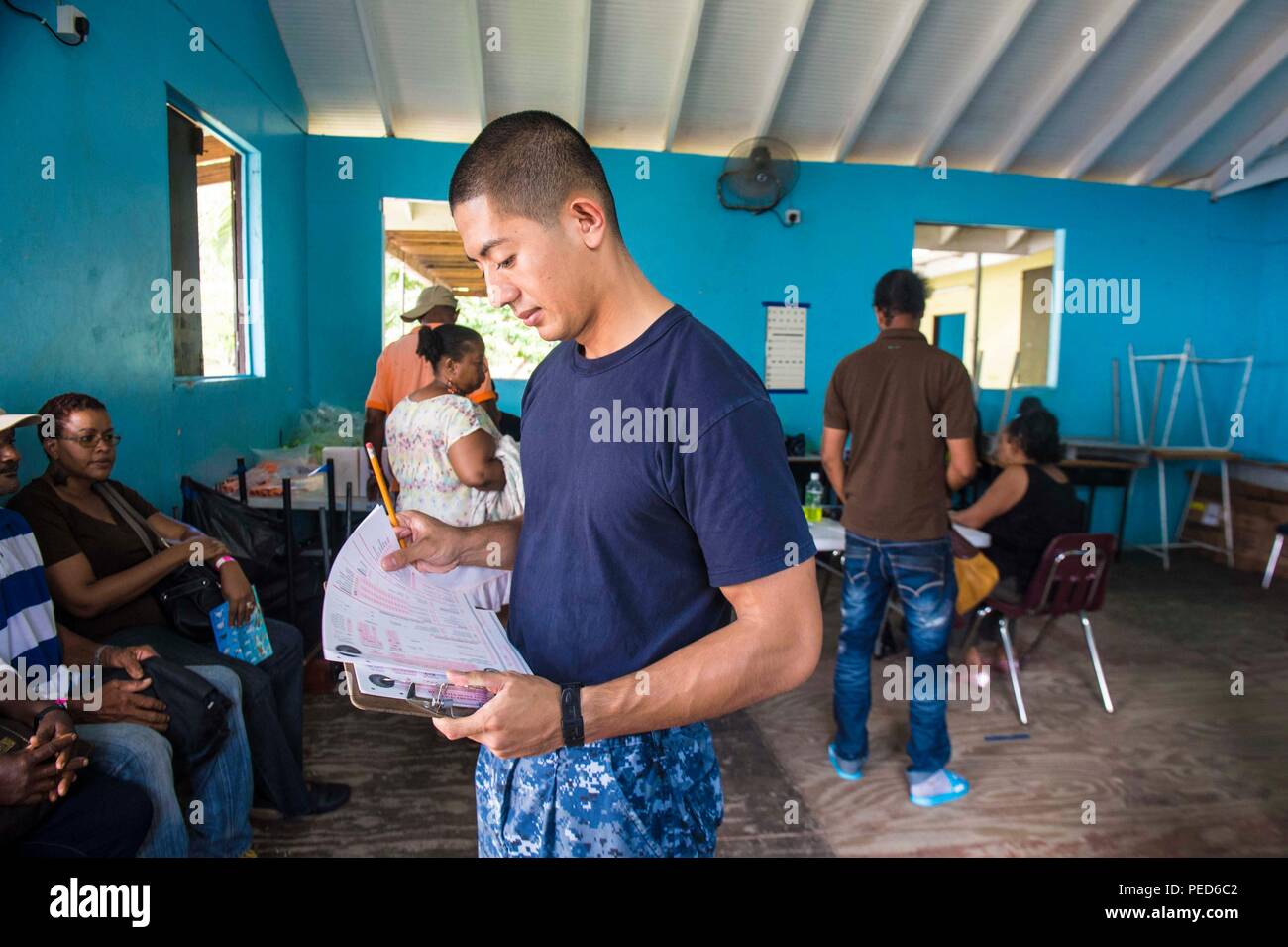150801NYM856171 ROSEAU, Dominica (August 1, 2015) Hospital Corpsman