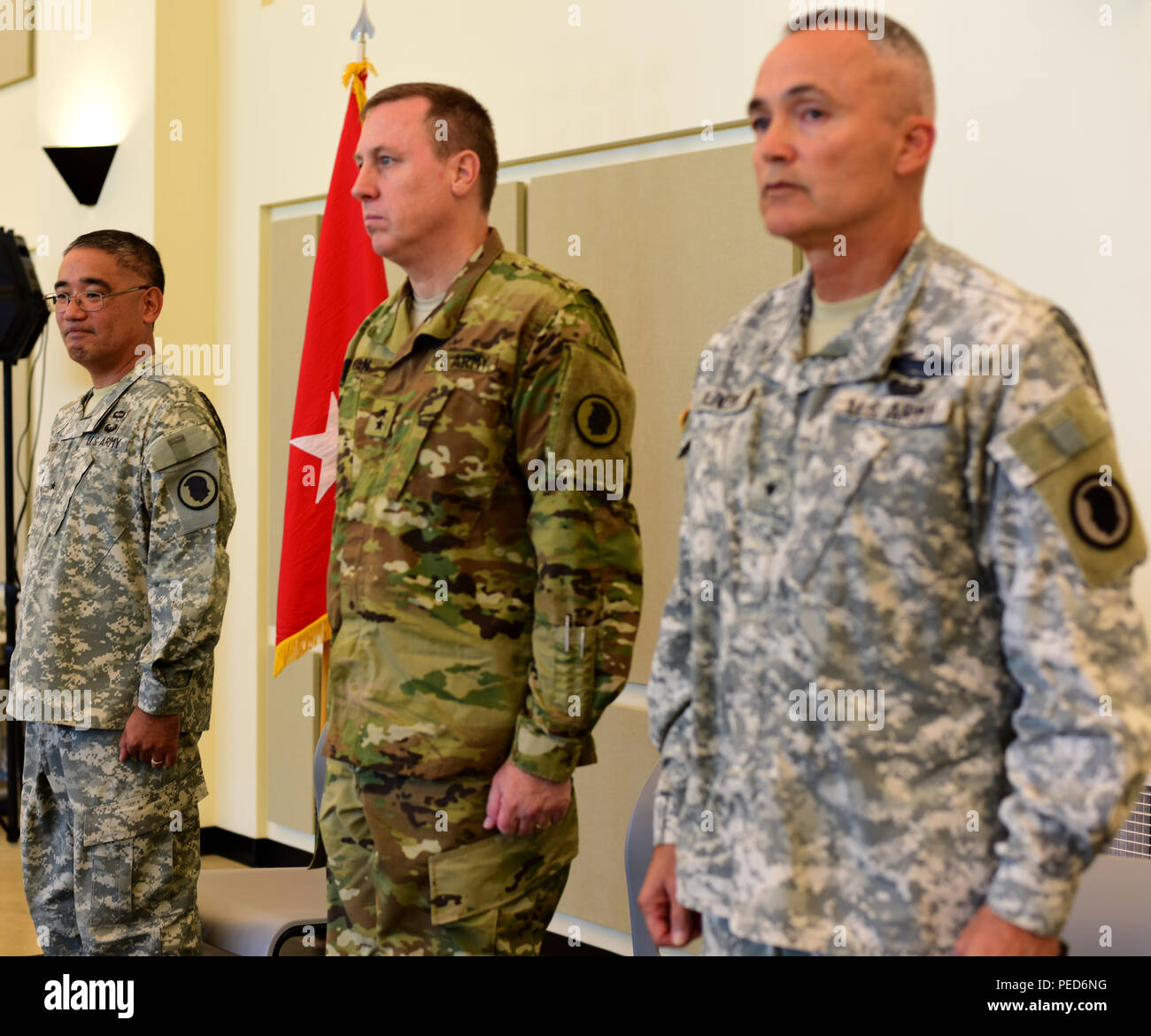 From left Brig. Gen. Keith Y. Tamashiro, Maj. Gen. Arthur J. Logan