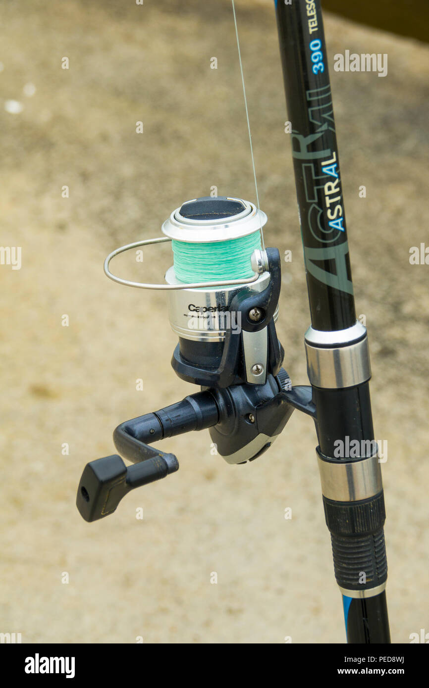 https://c8.alamy.com/comp/PED8WJ/fishing-pole-with-line-and-reel-PED8WJ.jpg