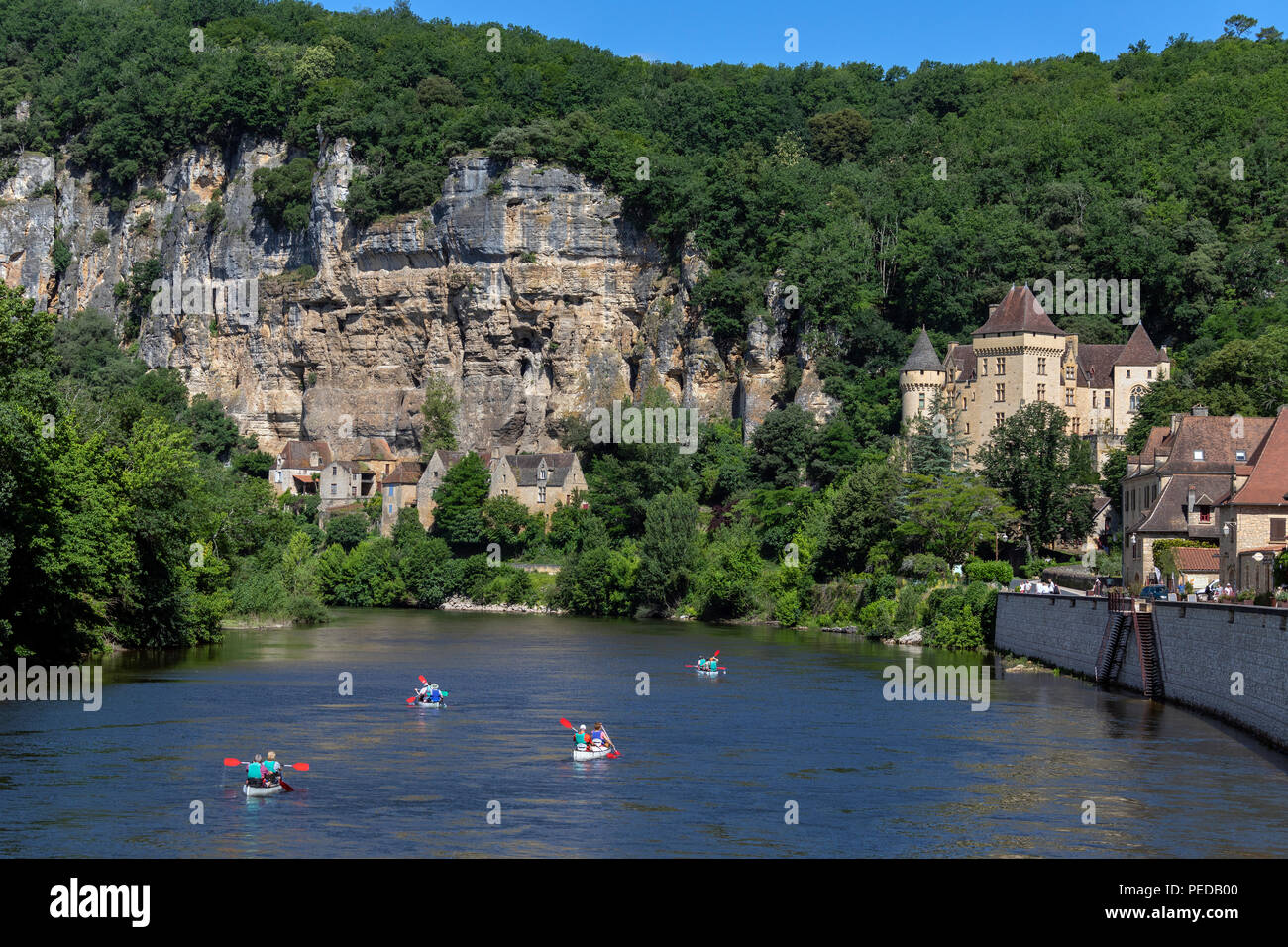 The village of La RoqueGageac, Chateau de la Malartrie and the