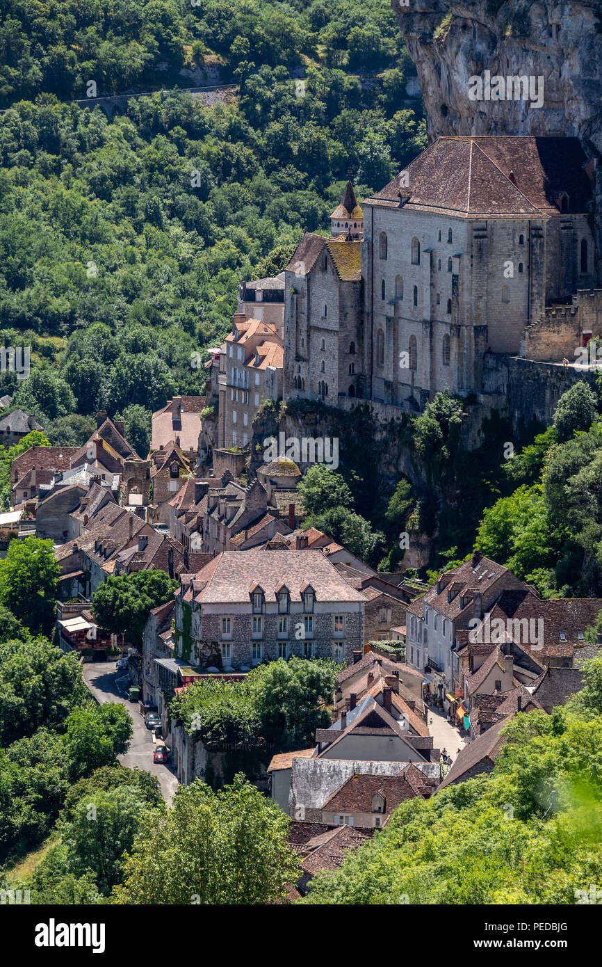 Rocamadour in the Lot department of southwestern France. Stock Photo