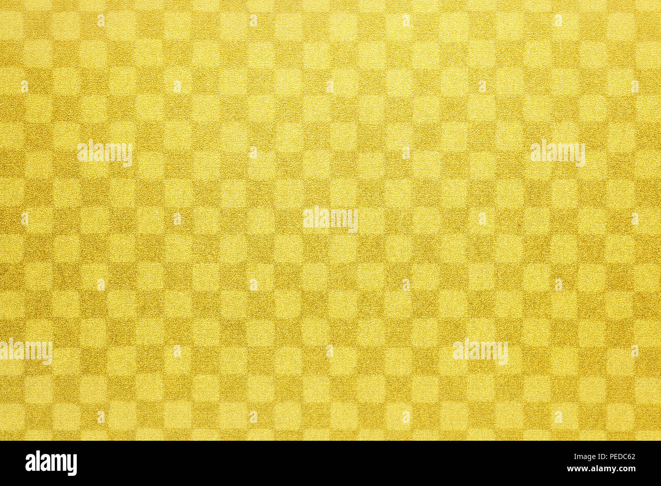 Japanese gold checkered pattern paper texture or vintage background Stock Photo