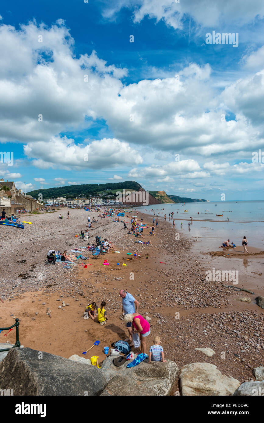 Sidmouth Sea Front, Sidmouth, Devon, UK Stock Photo